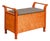 Art Nouveau Chest Bench in Cherry Wood and Bird's-Eye Maple, 20th Century For Sale