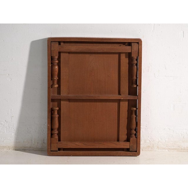 Vintage Japanese Folding Low Table in Wood, Japan, 1920 For Sale - Image 10 of 13