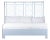 X & Diamond Platform Bed King, Light Blue For Sale