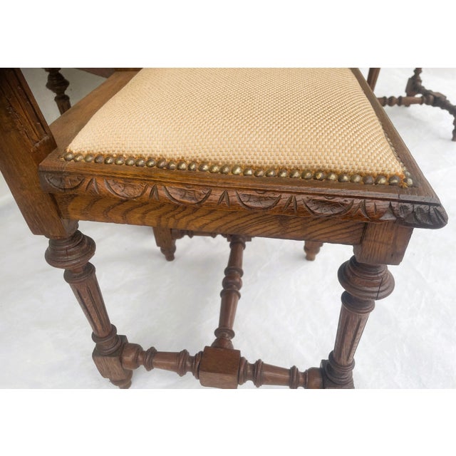 Neo-Renaissance Carved Wooden Chairs from Befos, 1880s, Befos, Set of 4 For Sale - Image 18 of 18