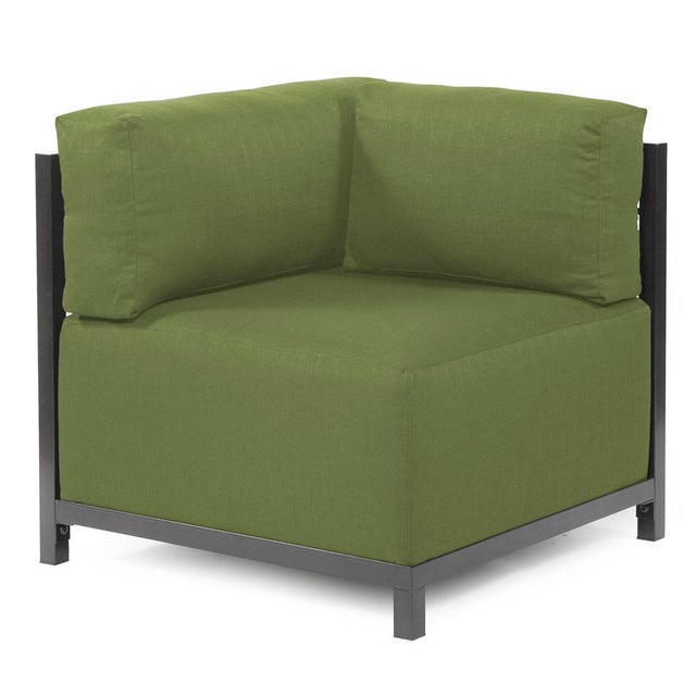 Industrial Axis Corner Chair Seascape Moss Titanium Frame For Sale - Image 3 of 7