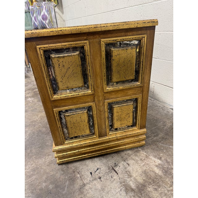 Boho Gilded Antique Mirror Cabinet Credenza For Sale - Image 9 of 9