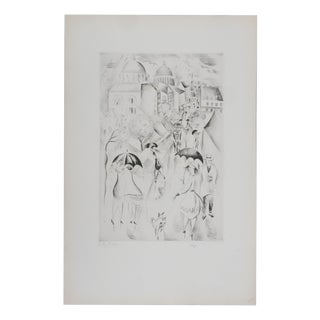 Mily Possoz, In the Rain, Original Signed Engraving For Sale