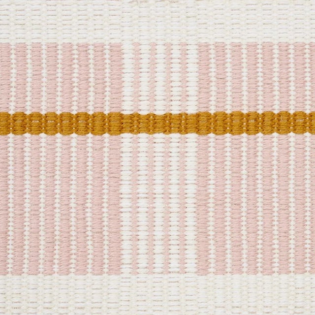 Modern Sample - Schumacher x Stephanie Seal Brown Calcada Tape Medium Trim in Rose Quartz For Sale - Image 3 of 4