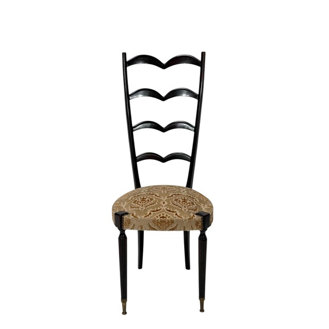Wood Mid-Century Modern High Back Side Chair from Paolo Buffa, 1950s For Sale - Image 7 of 13