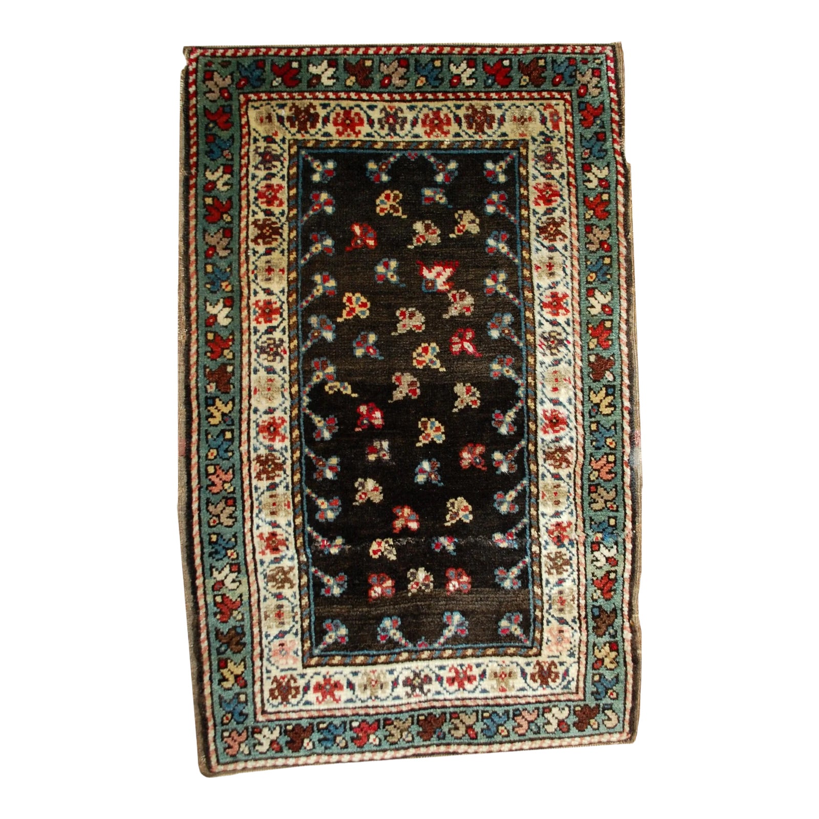 1880s Handmade Antique Caucasian Gendje Rug | Chairish