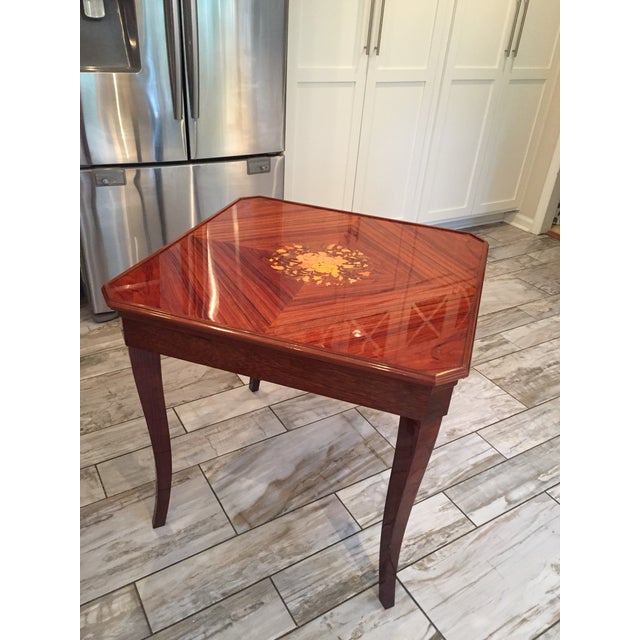 Sorrento, Italy Inlaid Wood Game Table Chairish