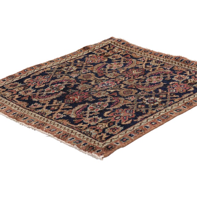 61442 Antique Persian Malayer Rug, 01'10 x 02'03. The Eternal Midnight Garden: A Late 19th Century Persian Malayer...