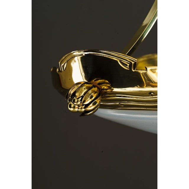 Art Deco Pendant Light with Palme Koenig Opaline Glass Shade, Vienna, 1920s For Sale - Image 17 of 18