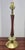 Mid 20th Century Danish Modern Style Walnut and Brass Faux Bamboo Table Lamp For Sale - Image 4 of 6