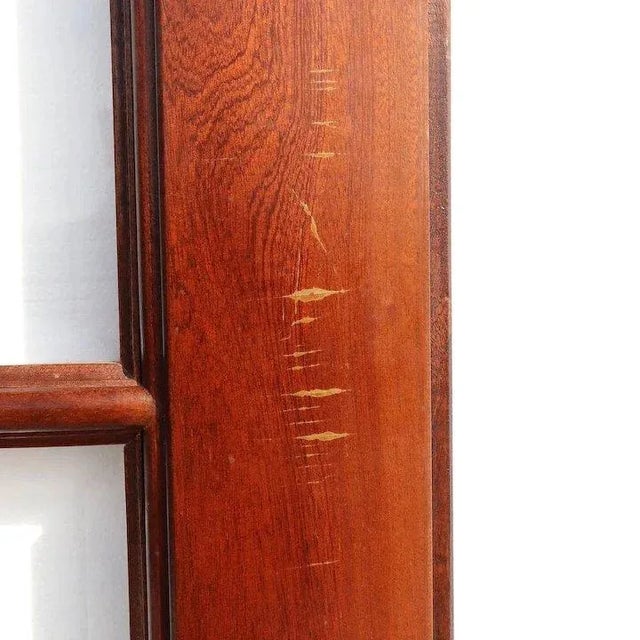 Vintage Solid Mahogany and Beveled Glass Single Interior Room Divider Doors - A Pair For Sale In Denver - Image 6 of 12