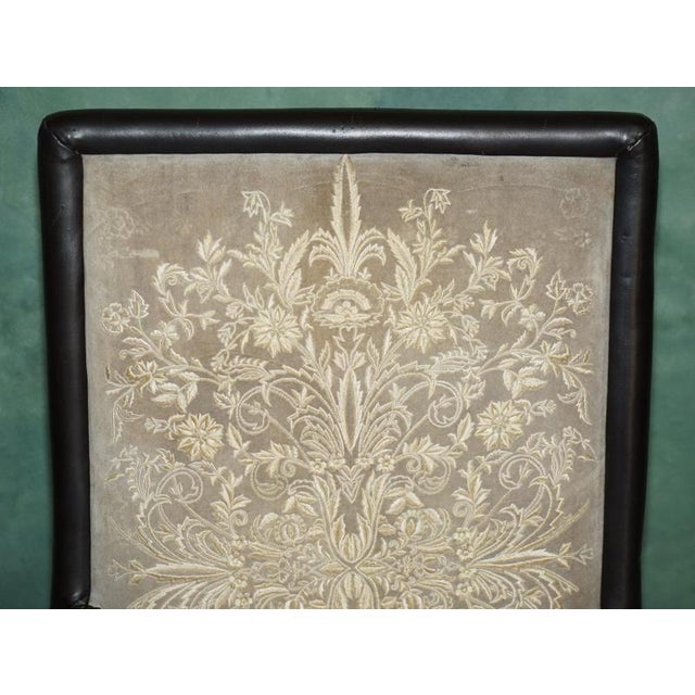 Antique Victorian Carolean Mahogany and Leather Throne Armchairs, 1880, Set of 2 For Sale - Image 6 of 18