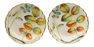 19th Century English Royal Worcester Porcelain Blind Earl Plates - A Pair