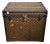 Antique Louis Vuitton French Monogram Hat Box Steamer Trunk 24"l X 21"h X 19"d For Sale