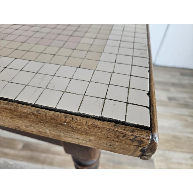 Brown Rustic Fir Table with Mosaic Top, 1800s For Sale - Image 8 of 18