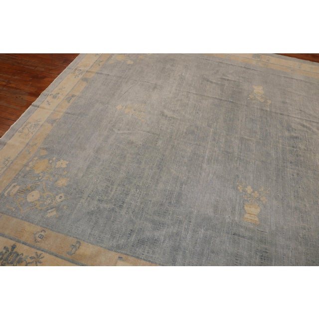 Light Blue Antique Chinese Rug - 9'2" x 11'5" For Sale - Image 12 of 18