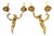 Large French Louis XV Style Rococo Revival Gilt Bronze Wall Sconces, 1880s, Set of 2 For Sale