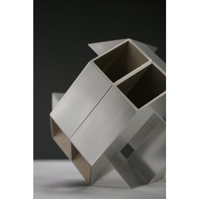 Margot Zanstra, Geometric Abstract Sculpture, 1970s, Steel For Sale - Image 12 of 15
