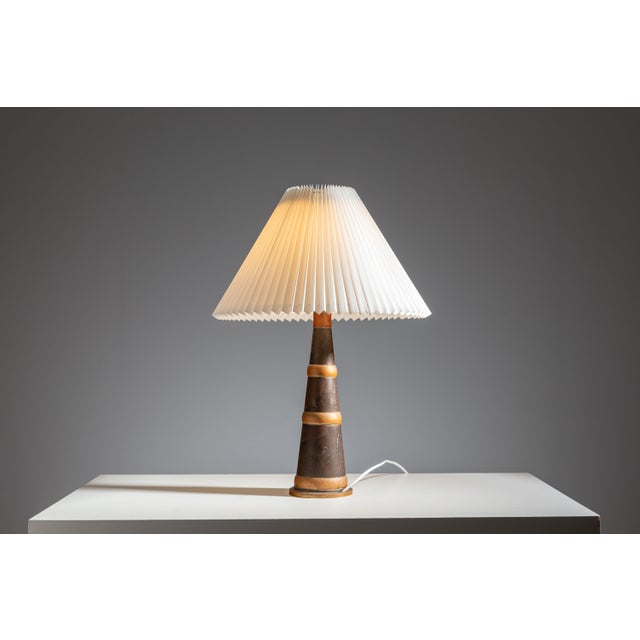 1960s Scandinavian Tapered Copper and Brass Table Lamp, 1960s For Sale - Image 5 of 15