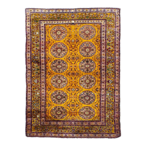 Antique Turkish Silk Rug 4'5'' X 6'3''