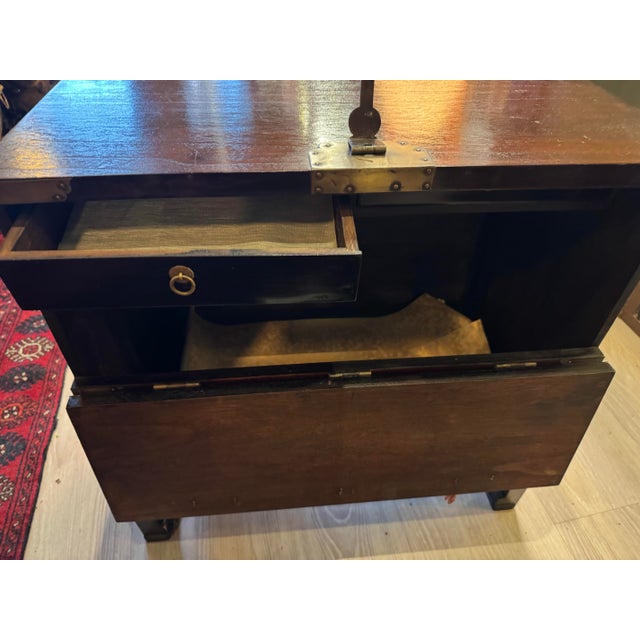 Korean Elmwood Bandaji Chest With Brass Hardware and Original Fish Lock Key [Rg] For Sale - Image 4 of 5