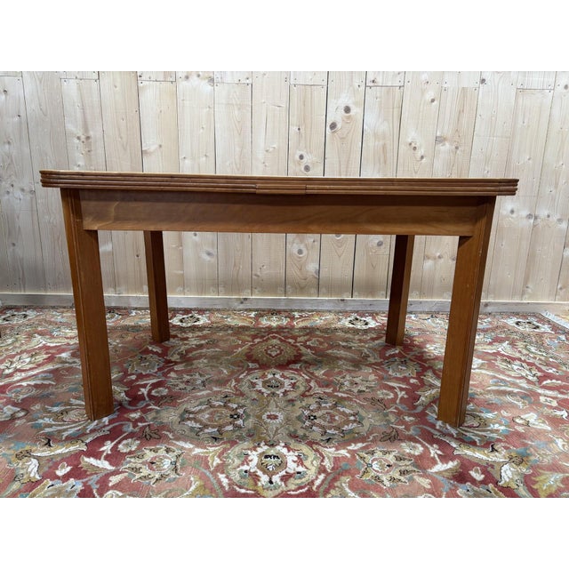 1960s Table with Extensions in Elm, 1950s-1960s For Sale - Image 5 of 10