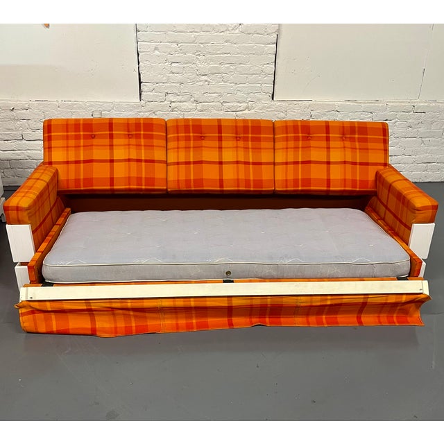 70s Vintage Sleeper Sofa & Lounge Chair Set For Sale In New York - Image 6 of 11