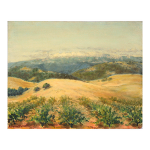 "California Round Hills" Mid Century Plein Aire Landscape in Oil by J. Andrew Bennett