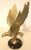Vintage Cast Brass Eagle With Spanned Wings in Flight – Round Marble Base For Sale In San Diego - Image 6 of 16