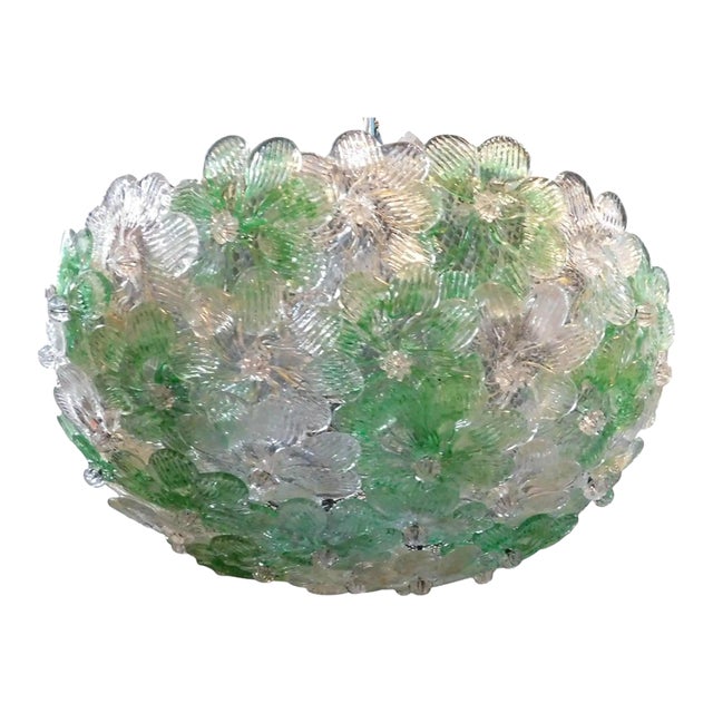 1960s Murano Millefiori Flush Mount by Barovier E Toso For Sale
