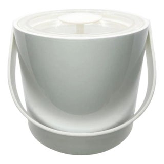1970s Hollywood Regency White Acrylic Ice Bucket Champagne Chiller by Georges Briard For Sale