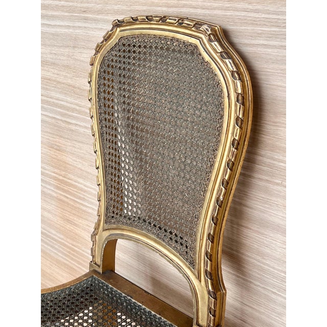 Set of Early 20th Century French Louis XVI Style Gilded Oval Console Table with Chairs For Sale - Image 13 of 18