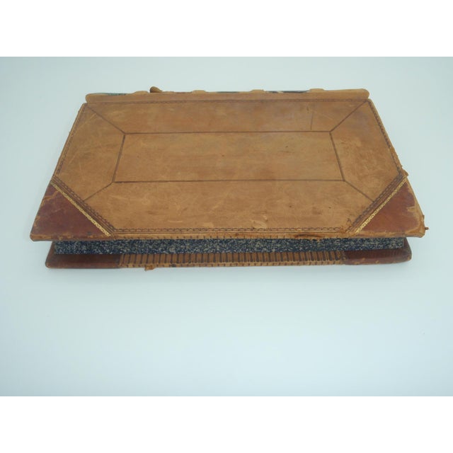 Traditional Antique Extra Large Leather Bank Ledger Cooperstown Ny 1879-80 For Sale - Image 3 of 14