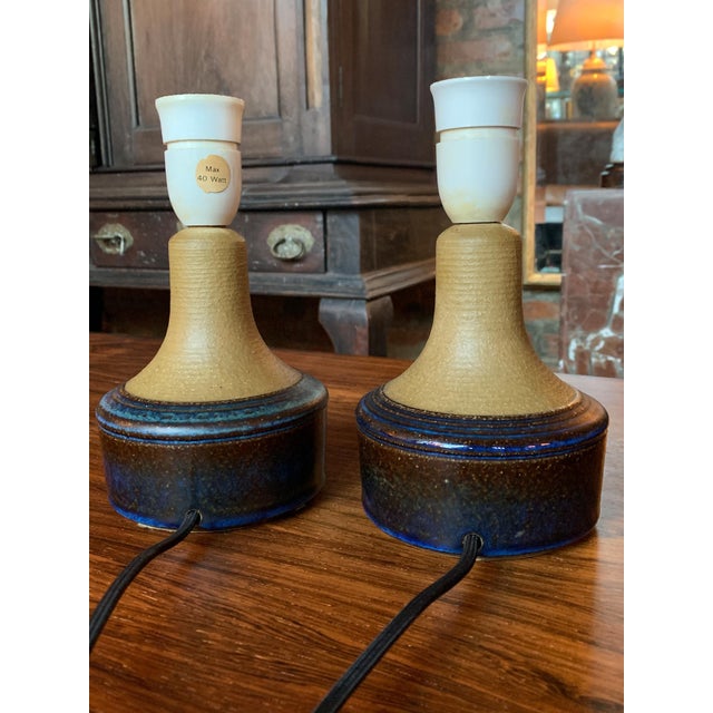 Danish Ceramic Table Lamps by Søholm Stentøj - A Pair For Sale - Image 11 of 17