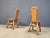 Vintage Oak Brutalist Chairs, 1970s, Set of 4, in Good conditions. Designed 1970 to 1979