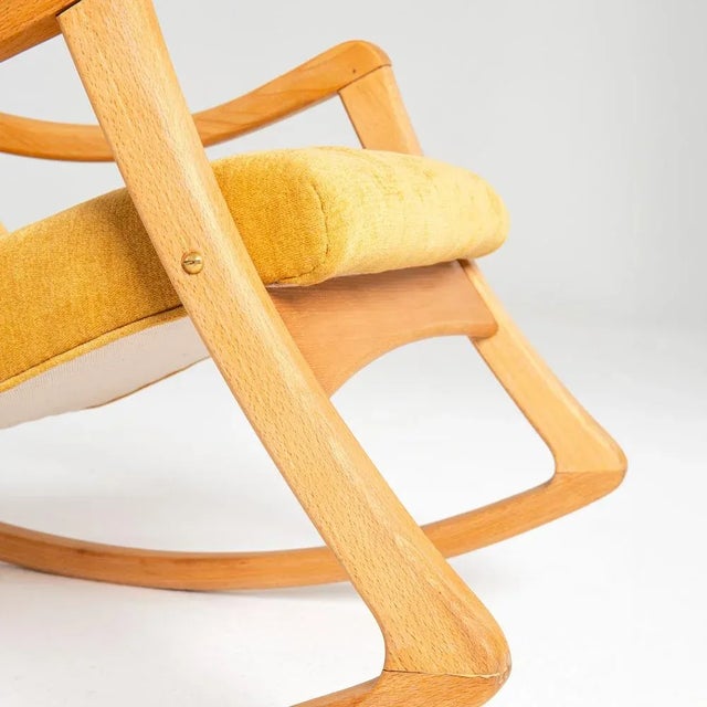 Czech Rocking Chair attributed to Ton, 1960s For Sale - Image 4 of 12