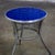 20th Century Streamline & Art Moderne End or Side Table W/ Steel Frame & Round Cobalt Blue Mirror Top For Sale - Image 14 of 18