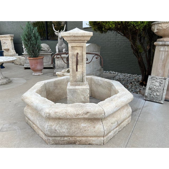 St. Michel Carved Limestone Center Fountain From Provence, France For Sale - Image 13 of 14