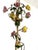 Metal Italian Metal and Porcelain Flower Chandelier, 1940s For Sale - Image 7 of 17