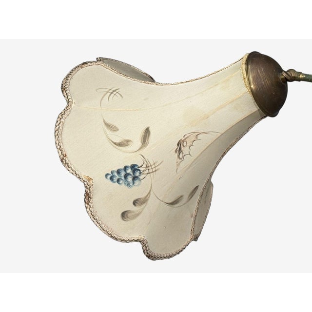 1940s Swedish Modern, Floor Lamp, Rattan, Elm, Fabric For Sale In New York - Image 6 of 14
