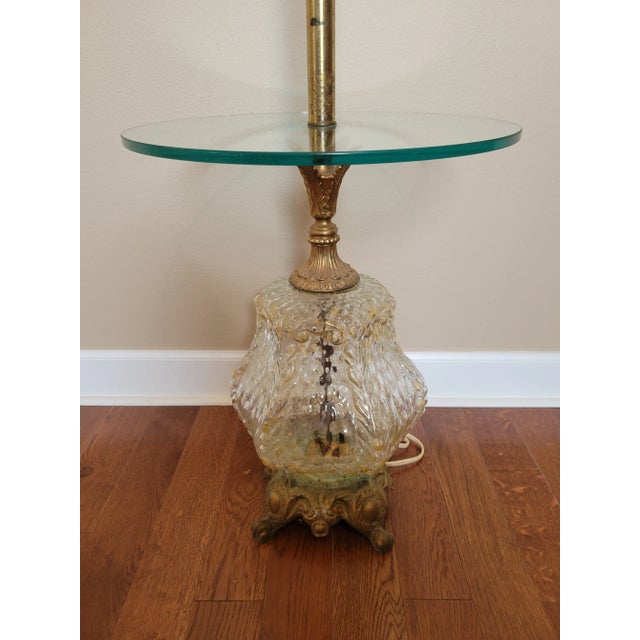 1970s 1970s Hollywood Regency Champagne Glass Floor/Table Lamp For Sale - Image 5 of 8