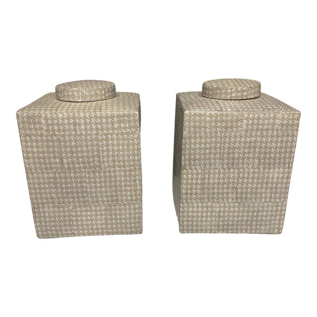 1960s Vintage Kelly Hoppen Porcelain Tea Jars - a Pair For Sale