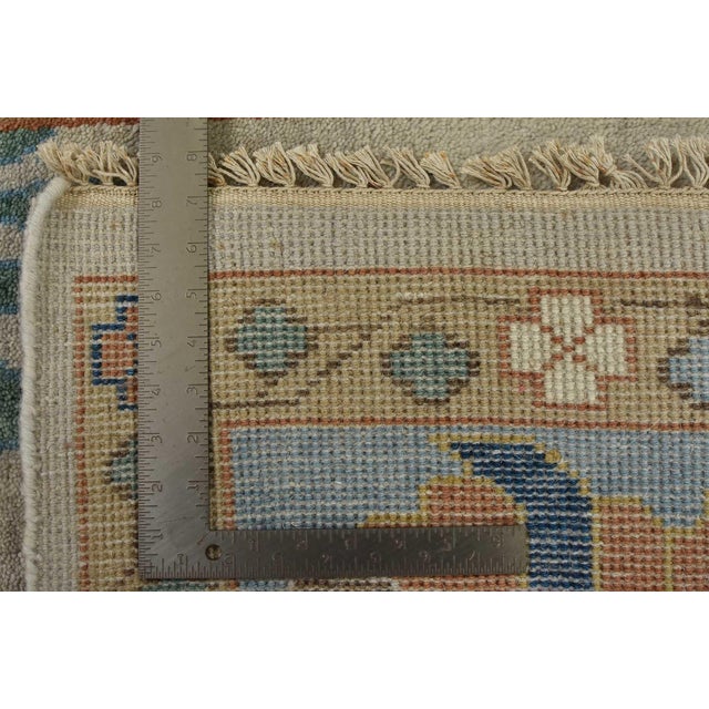 Oushak Rug 9′ X 11’9” Gray Wool Hand-Knotted Oriental Carpet For Sale - Image 12 of 12