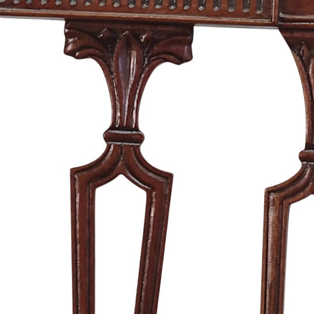 19th C English Hepplewhite Mahogany Armchairs Pair Dining or Side Chairs For Sale - Image 17 of 18