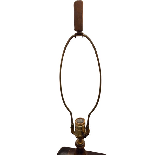 Nautical Vintage Pirates Caribbean Table Lamp Lanter Block Tackle Pulley Hook For Sale - Image 3 of 15