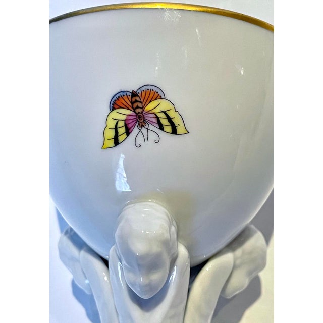 Ceramic Vintage Herend Rothschild Cherub Egg Cup For Sale - Image 7 of 9
