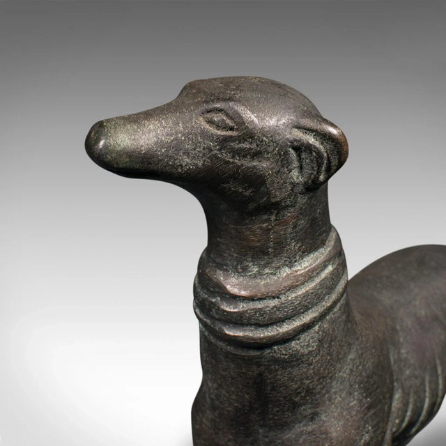 1930s Vintage French Bronze Greyhound Figure For Sale - Image 9 of 11