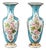 Louis-Philippe Enameled Opaline Vases, 1840, Set of 2 For Sale