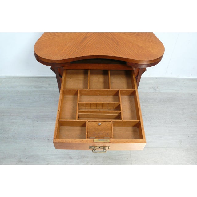Wood Antique Small Game Table and Tea Table in Oak Wood, 1900s For Sale - Image 7 of 9