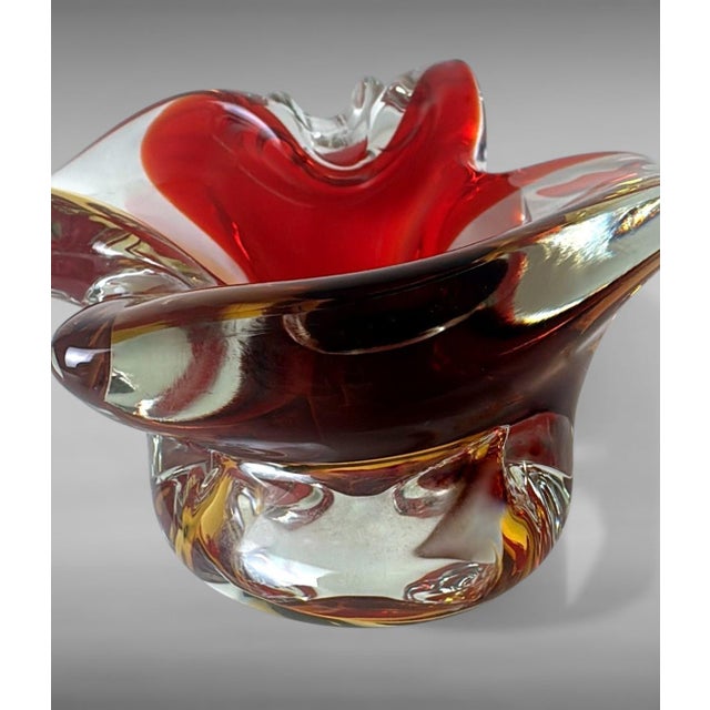 Murano Sommerso Glass Centerpiece, Multicolored Italian Art Glass For Sale - Image 15 of 18